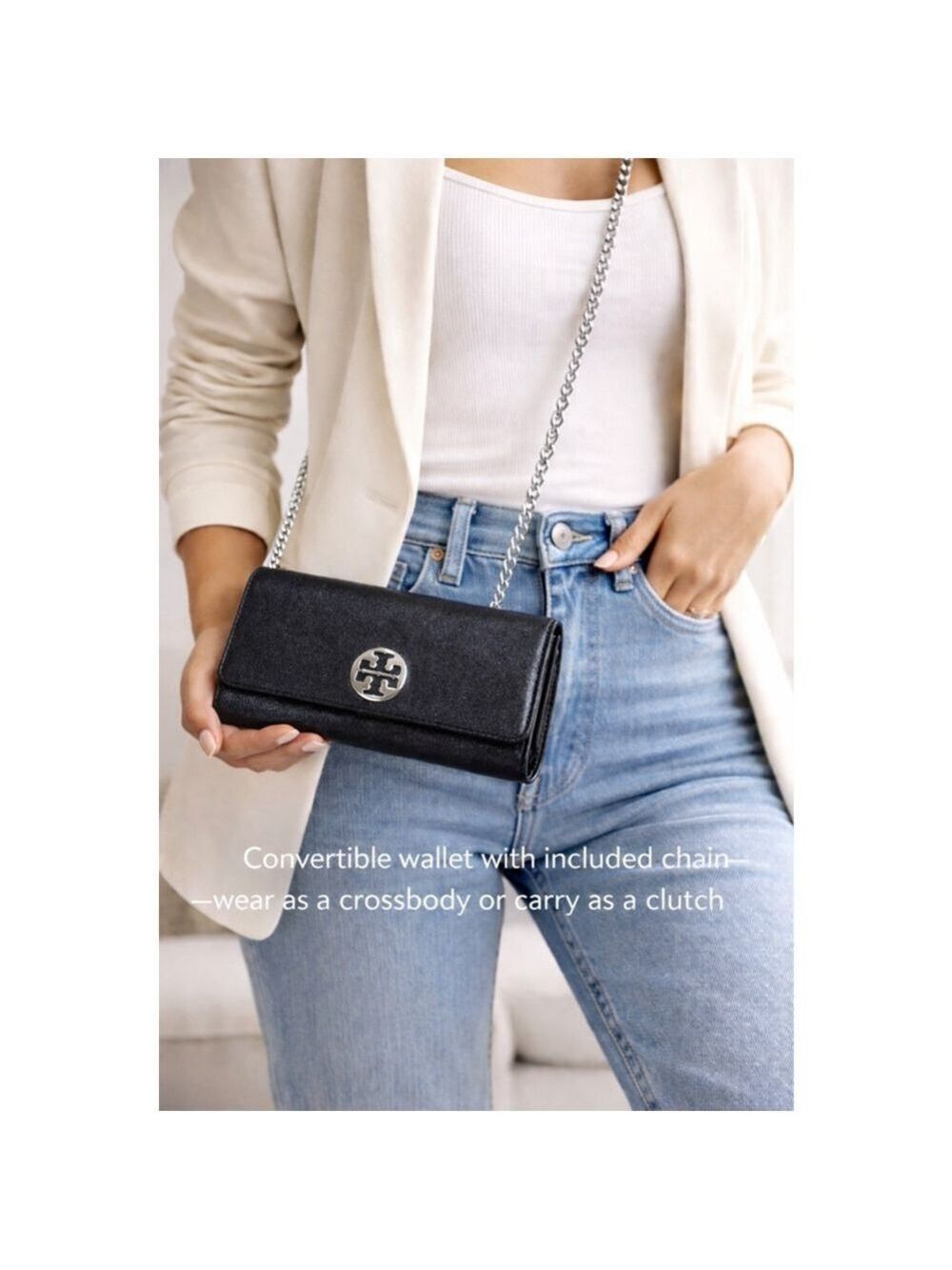 Tory Burch Convertible Wallet on Chain / Crossbody